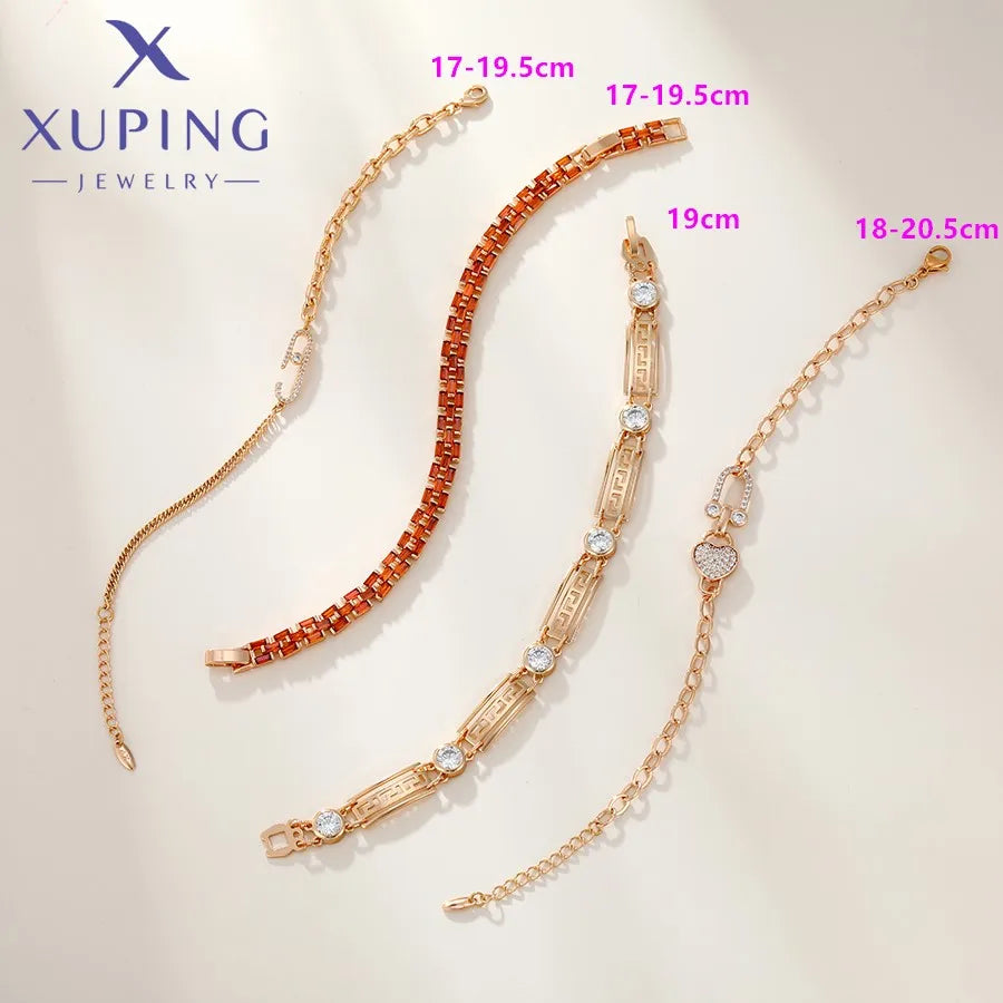 Xuping Jewelry New Arrival Promotion Gold Plated Fashion Copper Alloy Women's Bracelet Earrings Group Jewellery Gift X000853827