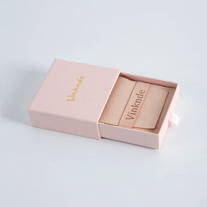 24Sets Personalized Custom Logo Jewelry Gift Box with High Quailty Microfiber Velvet Envelope Bag Rings Earrings Organizer Pouch