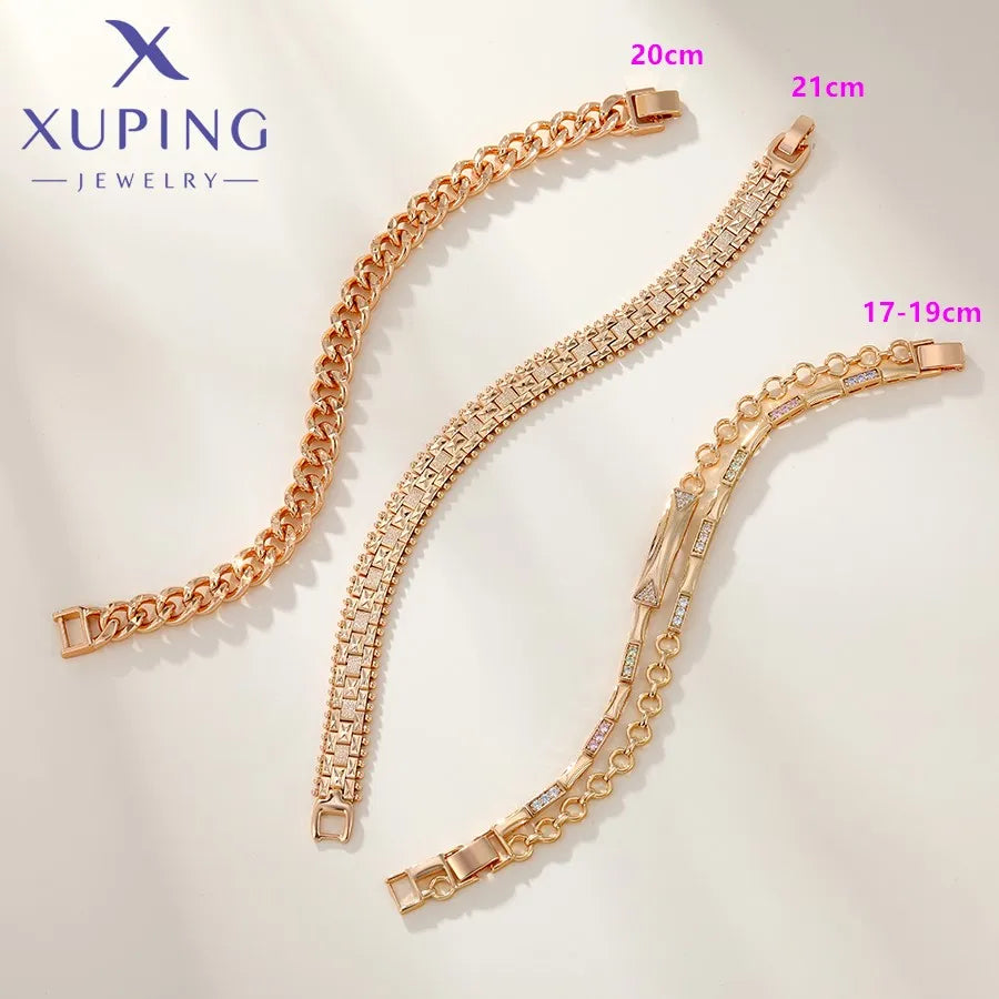 Xuping Jewelry New Arrival Promotion Gold Plated Fashion Copper Alloy Women's Bracelet Earrings Group Jewellery Gift X000853827