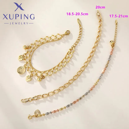 Xuping Jewelry New Arrival Promotion Gold Plated Fashion Copper Alloy Women's Bracelet Earrings Group Jewellery Gift X000853827