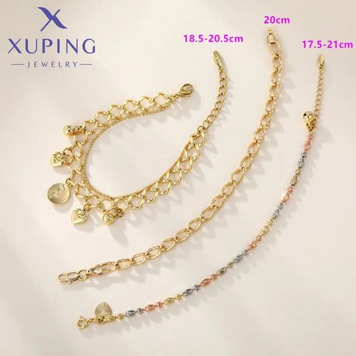 Xuping Jewelry New Arrival Promotion Gold Plated Fashion Copper Alloy Women's Bracelet Earrings Group Jewellery Gift X000853827