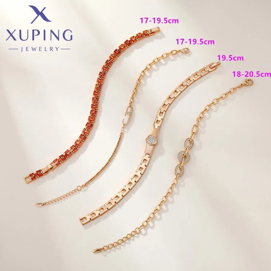 Xuping Jewelry New Arrival Promotion Gold Plated Fashion Copper Alloy Women's Bracelet Earrings Group Jewellery Gift X000853827